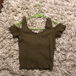 Green crop top